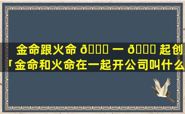 金命跟火命 🍀 一 🕊 起创业「金命和火命在一起开公司叫什么名字」